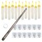 12Pcs Flameless Floating Candles LED Magic Hanging Candle Light Battery Operated Flickering Warm Light Window Candle With Magic Wand Remote for Halloween Christmas Party
